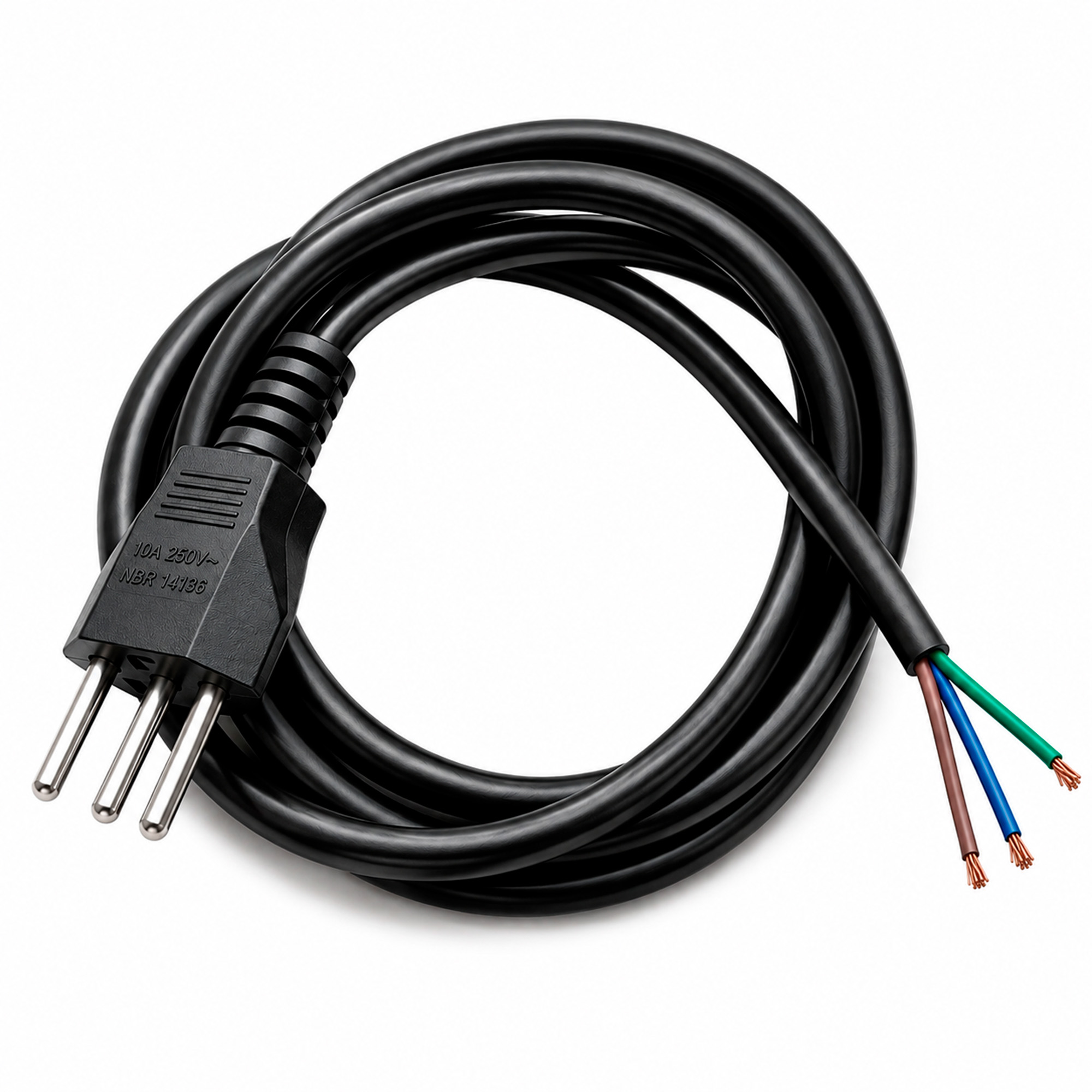 Cabo Plug Injetado Caixa de Tomada